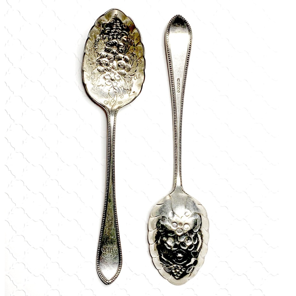Antique Flowers & Grapes_Silver Spoons